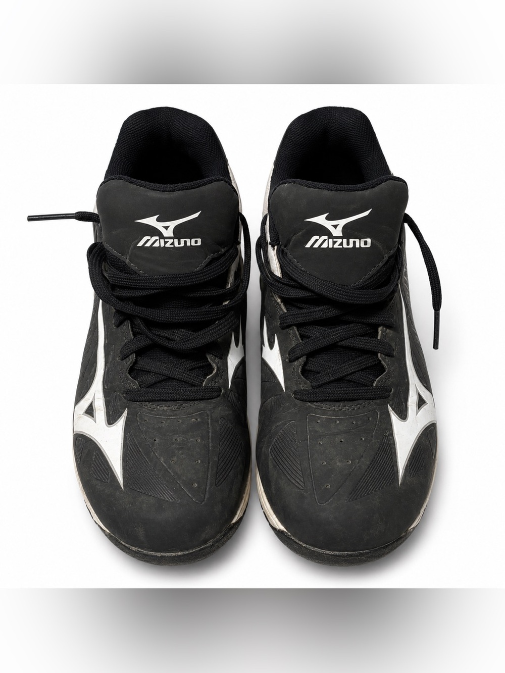 Mizuno Black and White Boys Cleats
